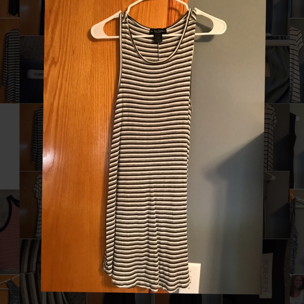 Striped loose stretchy dress